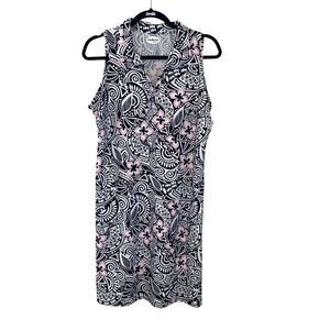 Southwind Apparel Womens Tribal‎ Collared Active Avalon Dress Black White Medium